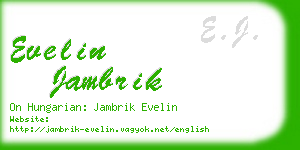 evelin jambrik business card